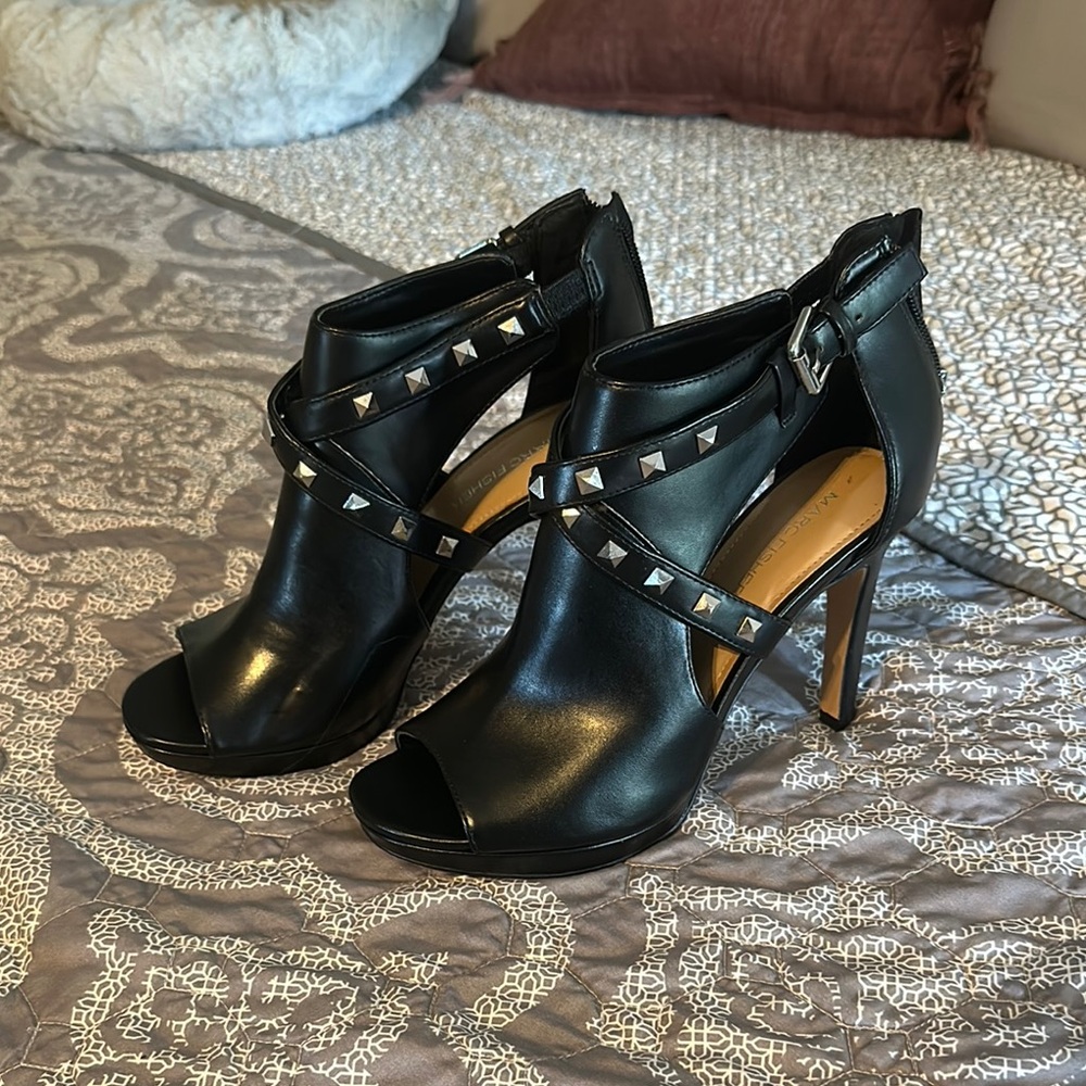 Marc Fisher Black Studded Heels
